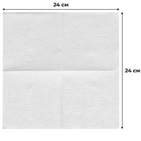 Салфетки бумажные Выбор есть 1сл 24х24см целлюлоза белые 100л/уп_СПБ