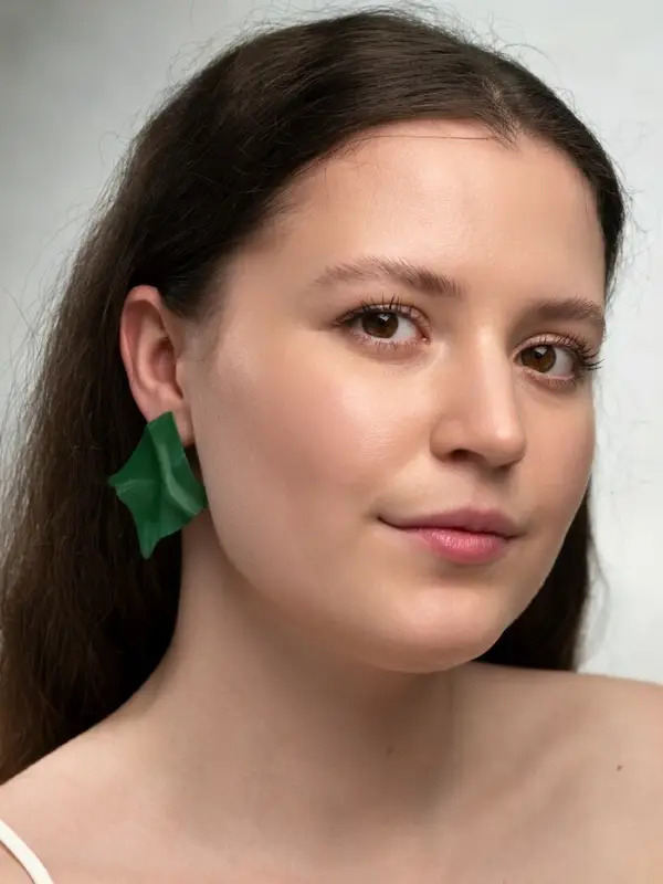 Серьги металл &laquo;Яркость&raquo;, ромб, тёмно-зелёные