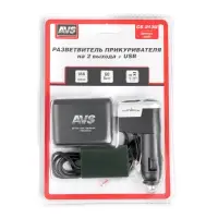 Разветвитель прикуривателя AVS 12/24 (на 2 выхода+USB) CS213U