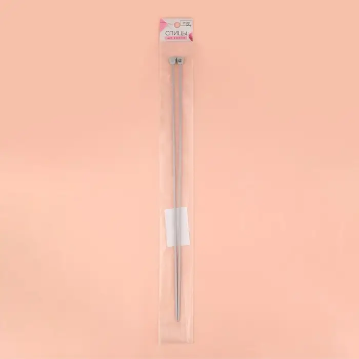 Спицы для вязания, прямые, с тефлоновым покрытием, d=2.5 мм, 35 см, 2 шт. Спицы для вязания, прямые, с тефлоновым покрытием, d=2.5 мм, 35 см, 2 шт.