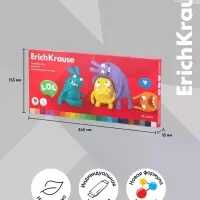 Пластилин 24 цвета, 432 г, ErichKrause "Jolly Friends", со стеком, в картонной упаковке