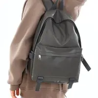 Рюкзак молодёжный на молнии, 3 кармана, размер 29&times;12&times;42 см, серый