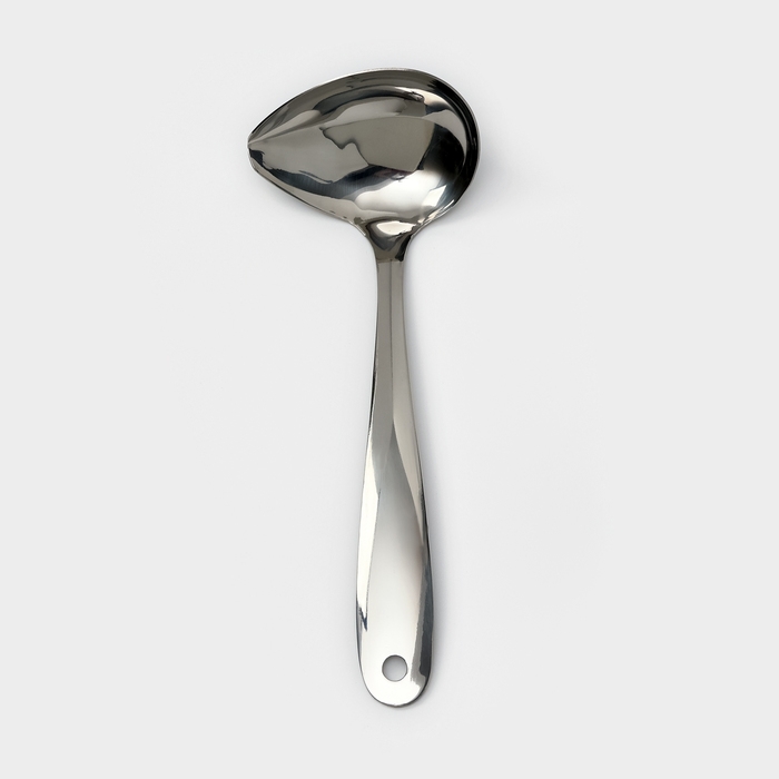 Ложка для соуса из нержавеющей стали Доляна Everyday, 50 мл, 26,5×10 см, толщина 3 мм, цвет серебряный Ложка для соуса из нержавеющей стали Доляна Everyday, 50 мл, 26,5×10 см, толщина 3 мм, цвет серебряный