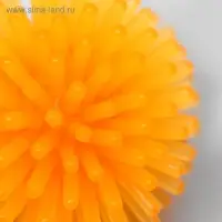 Шарик для кошек игольчатый, мягкий, 3,5 см, жёлтый