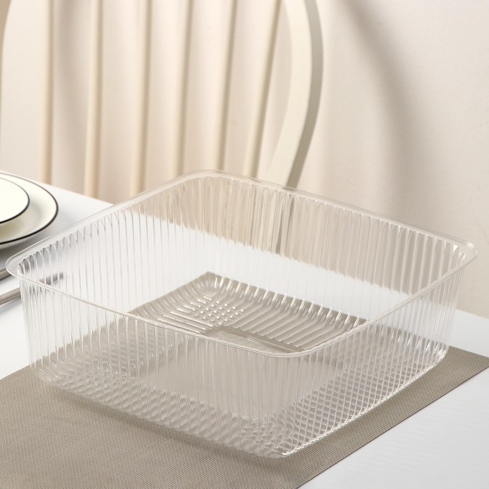 Крышка для тортницы пластиковая одноразовая ПР-Т-240, 31,6×31,6×12,5 см, цвет прозрачный