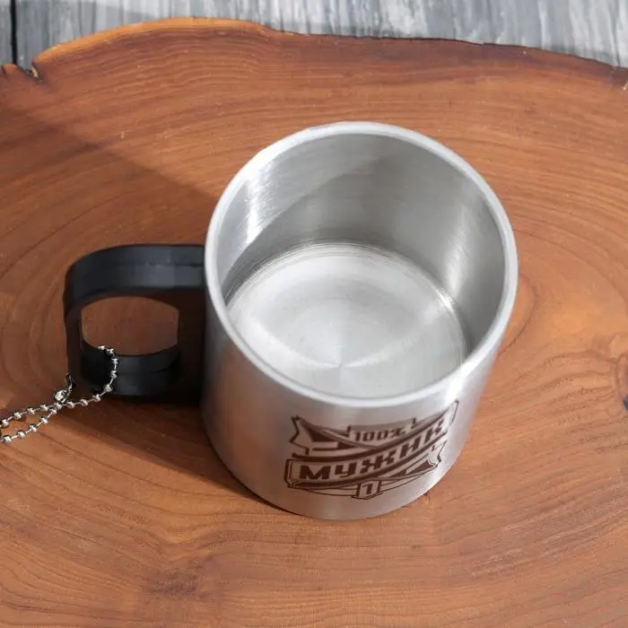 Термокружка с компасом MODE FORREST «100% мужик», 180 мл