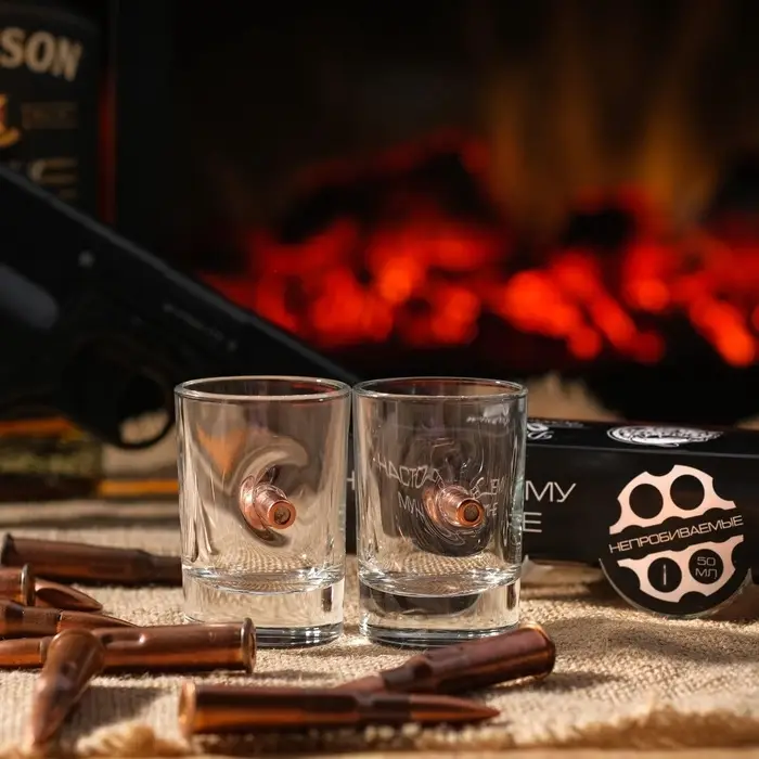 Стопки с пулей &laquo;Непробиваемые&raquo;, 2 шт., 50 мл