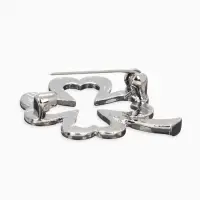 Брошь &laquo;Клевер&raquo;, контур, цвет серебро