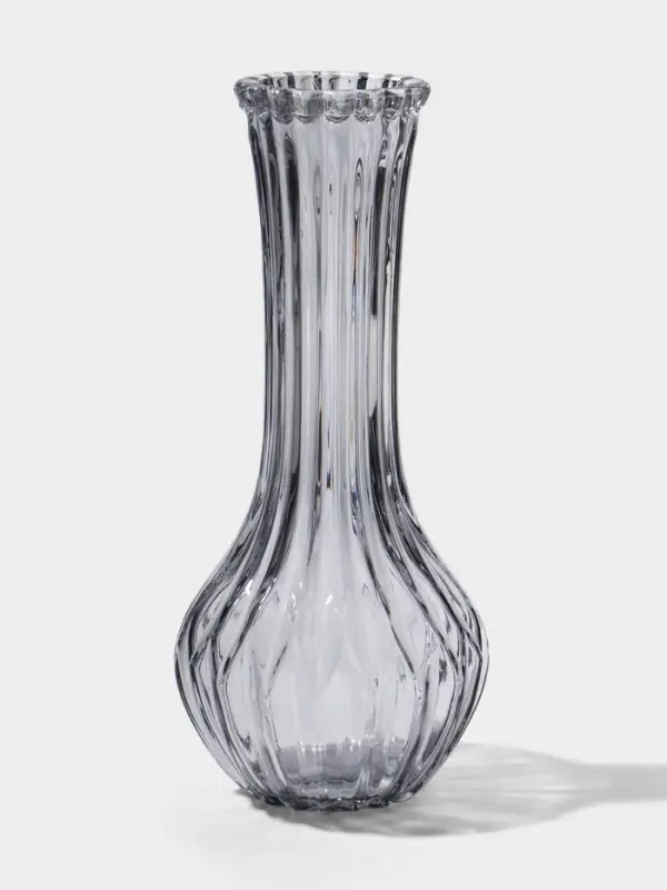 Ваза стекло настольная "Имоджин" 22,5х9 см, серый