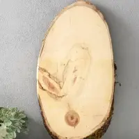 Спил осины, косой, слэб для декора, 45&times;20&plusmn;2 см
