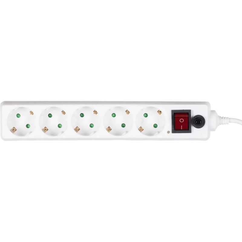 Сетевой фильтр BigTech CD5-3W75 (5р/3м/10А/2500Вт 0,75мм белый)