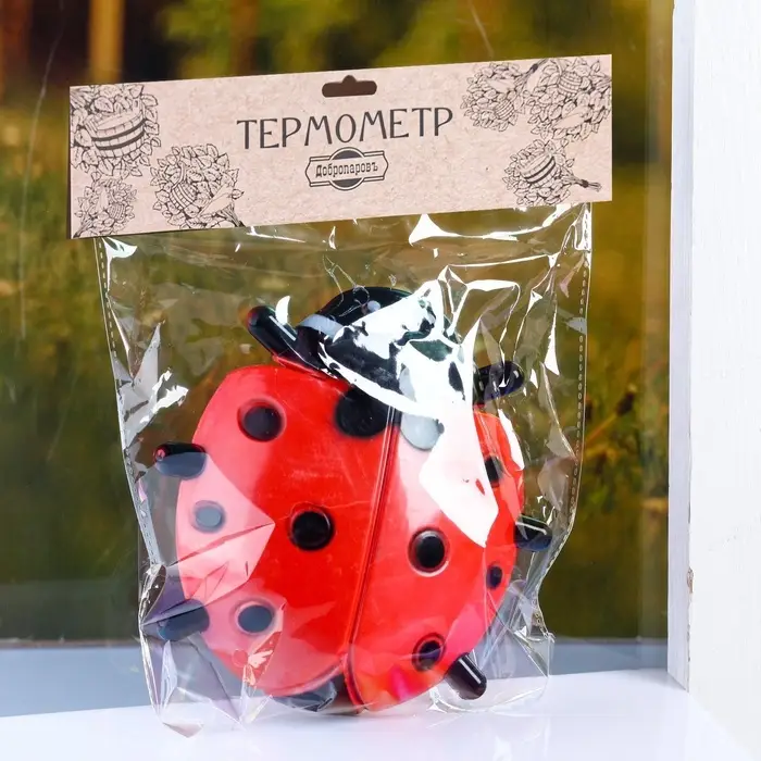 Оконный термометр &laquo;Божья коровка&raquo;, пластиковый, &laquo;Добропаровъ&raquo;