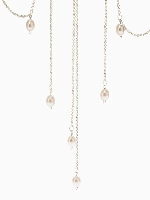 Украшение для волос  Украшение для волос "Паутина" 44см, цвет белый в серебре