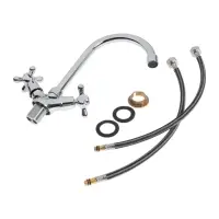 Смеситель для кухни ZEIN Z3101, двухвентильный, высокий излив, хром