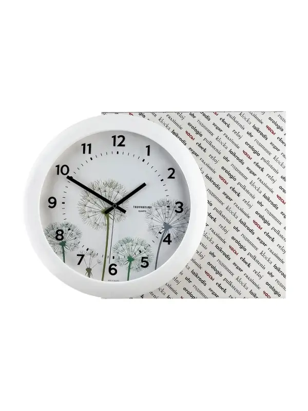 Часы настенные интерьерные &laquo;Одуванчик&raquo;, d=29 см, бесшумные, белые