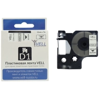 Картридж Vell VL-D-S0720530/45013 (12 мм, чер на бел) для LM (vell45013)