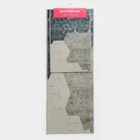 Коврики для ванны и туалета &laquo;Доляна. Галилео&raquo;, 2 шт., 40&times;120, 40&times;60 см, синие