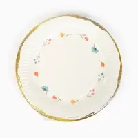 Тарелка одноразовая бумажная «Керамика с цветами», 18 см Тарелка одноразовая бумажная «Керамика с цветами», 18 см