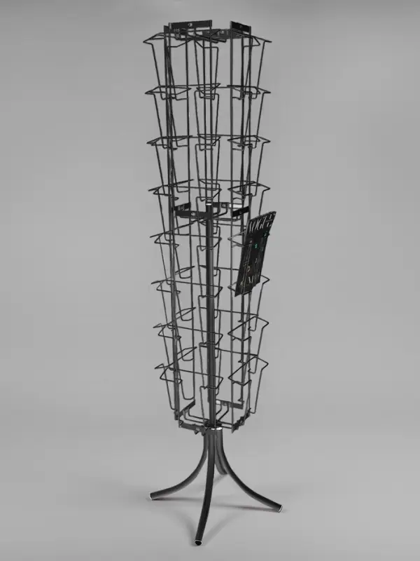 Стойка вращающаяся для прайсов, напольная, 32 кармана А4, 50×50×180, чёрная Стойка вращающаяся для прайсов, напольная, 32 кармана А4, 50×50×180, чёрная