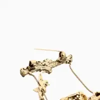 Брошь &laquo;Кот на качелях&raquo;, цвет чернёное золото