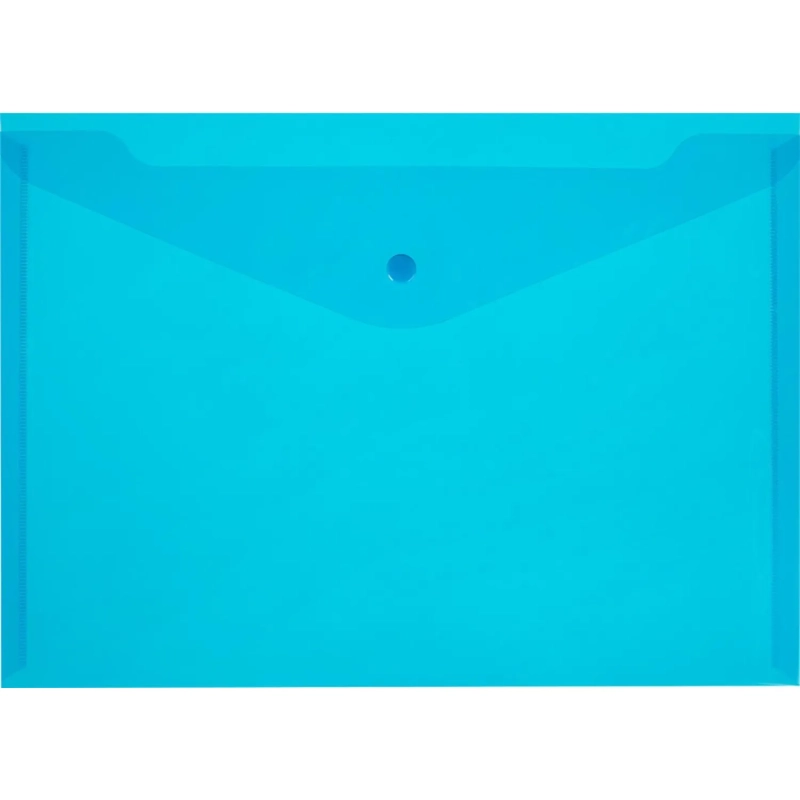 Папка-конверт на кнопке 150 Элементари, син.10шт/уп