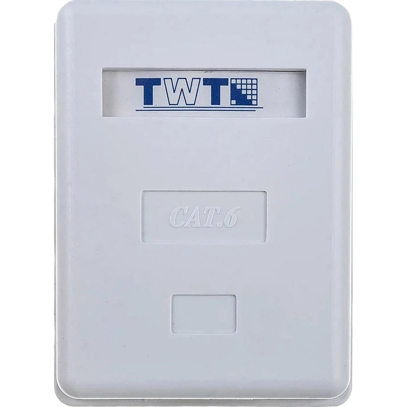Розетка настенная TWT TWT-SM1-45/6-WH, 1 порт RJ-45 категории 6, UTP, белая