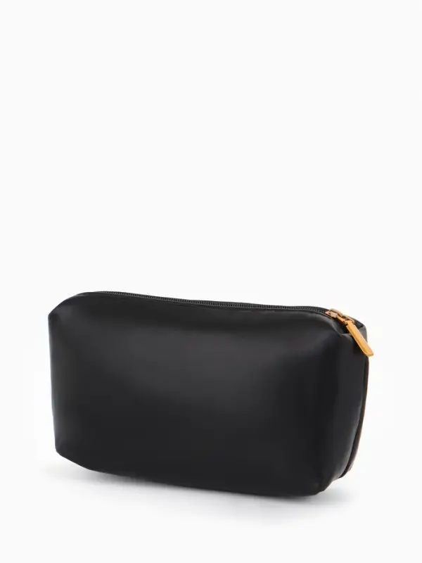 Сумка женская мессенджер TEXTURA на магните, с косметичкой, 28&times;4&times;20 см, чёрная