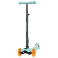 Самокат складной GRAFFITI Baby, колёса световые PU 120/70 мм, ABEC 7, цвет бирюзовый