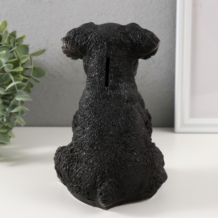 Копилка Копилка "Щеночек Миттель" высота 17 см, ширина 11,5 см, длина 16,5 см черно-белый