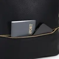 Рюкзак женский на молнии, с карманами, размер 27&times;10&times;34 см, чёрный