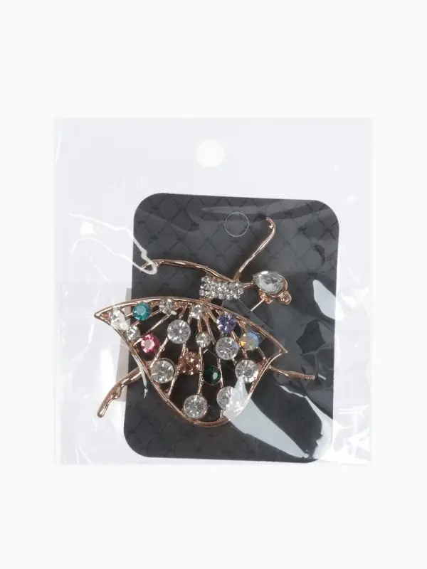 Брошь &laquo;Балерина&raquo;, в платье, цветная в золоте