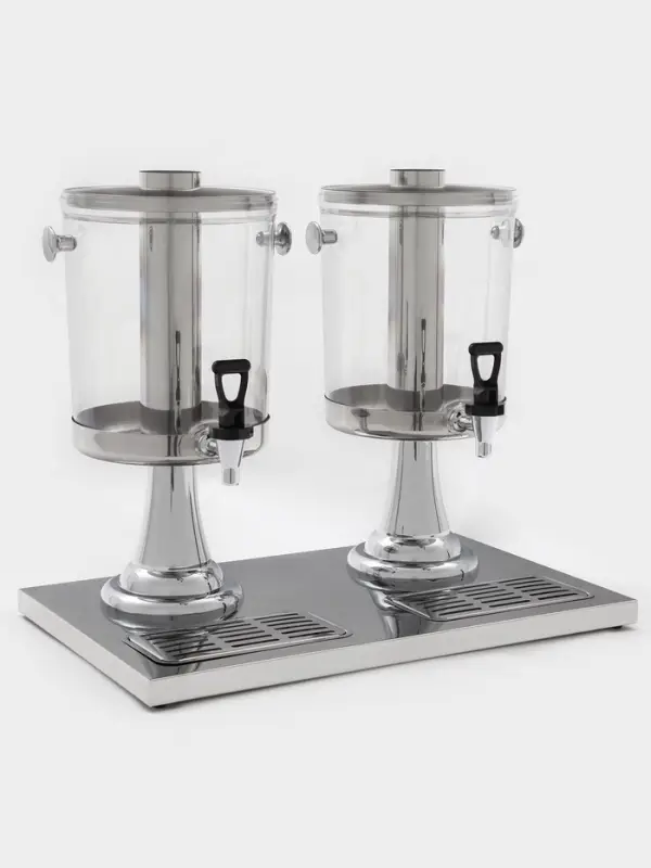 Диспенсер для напитков Hanna Kn&ouml;vel, 2 секции по 8 л, 555&times;350&times;600 мм, нержавеющая сталь, серебристый