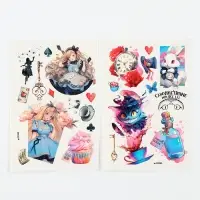 Переводные татуировки детские «Страна чудес», тату — 2 листа