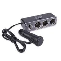 Разветвитель прикуривателя AVS 12/24 (на 3 выхода+USB) CS313U