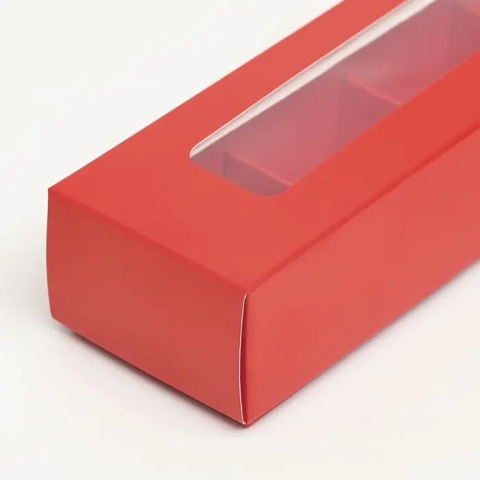 Коробка для 5 конфет, красный, 22×5.5×3.5 см Коробка для 5 конфет, красный, 22×5.5×3.5 см