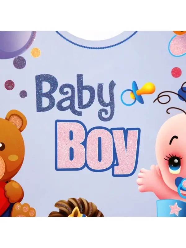 Украшение на гендер пати &laquo;Подвеска Baby Boy&raquo;, 28.5&times;24.5 см, голубое