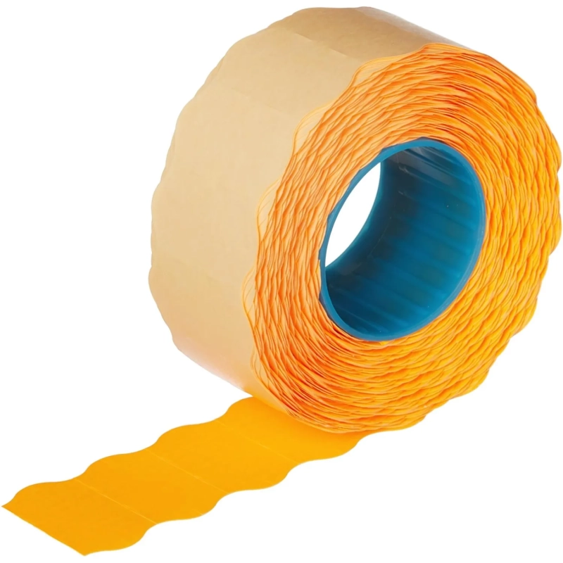 Этикет-лента 22х12 оранж волна 1000шт/рул 10рул/уп