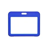 Бейдж горизонтальный, внешний 100 х 78 мм, внутренний 85х54 мм, синий