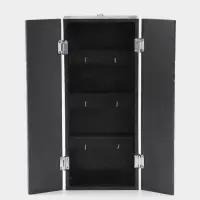 Ключница "Древо" (6 крючков) 14х7х32 см, МДФ, цв. серебро