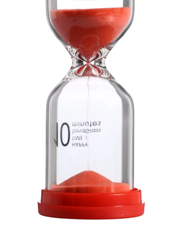 Песочные часы Happy time, на 10 минут, 4&times;12.5 см, красные