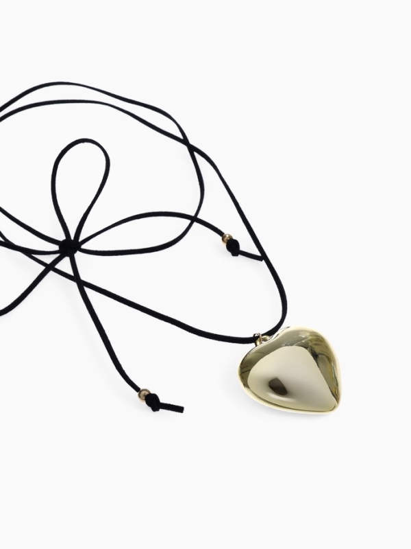 Портупея-чокер-кулон «Сердечко» гладкое, трансформер, цвет золото, 150 см Портупея-чокер-кулон «Сердечко» гладкое, трансформер, цвет золото, 150 см