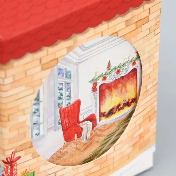 Бонбоньерка новогодняя «Уютный Новый Год », 6 х 7 х 6 см Бонбоньерка новогодняя «Уютный Новый Год », 6 х 7 х 6 см