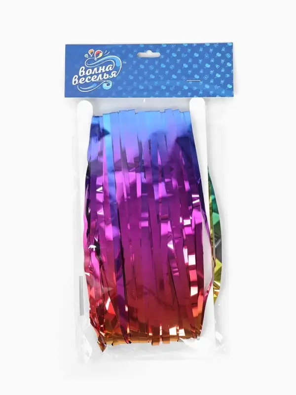 Фотозона-Занавес "Дождик" радужный, градиент, 100*200 см.