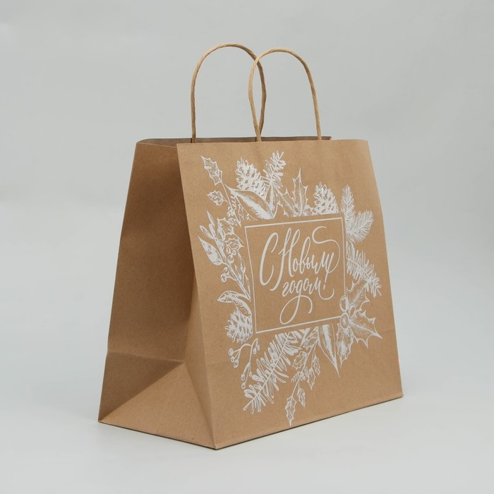 Пакет подарочный новогодний крафтовый «Волшебство», 32 х 28 х 15 см, Новый год Пакет подарочный новогодний крафтовый «Волшебство», 32 х 28 х 15 см, Новый год