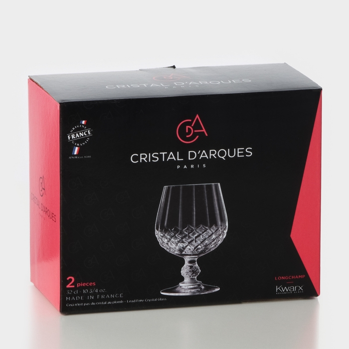 Набор бокалов для коньяка Longchamp, 320 мл, хрустальное стекло, 2 шт Набор бокалов для коньяка Longchamp, 320 мл, хрустальное стекло, 2 шт