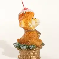 Свеча новогодняя "Овечка в корзинке" 5,5х5,5х10 см, огненный