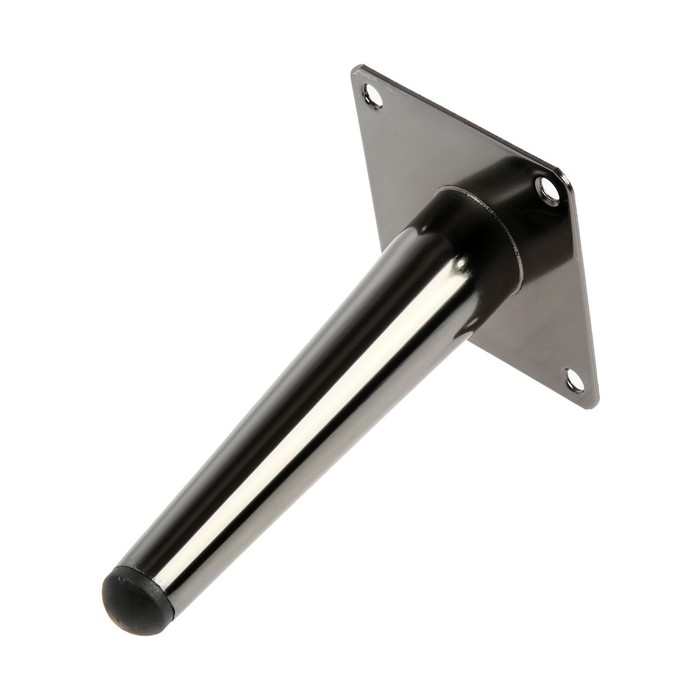 Опора мебельная CAPPIO OP07, h=150 мм, толщина площадки 1.8 мм, цвет глянцевый черный Опора мебельная CAPPIO OP07, h=150 мм, толщина площадки 1.8 мм, цвет глянцевый черный