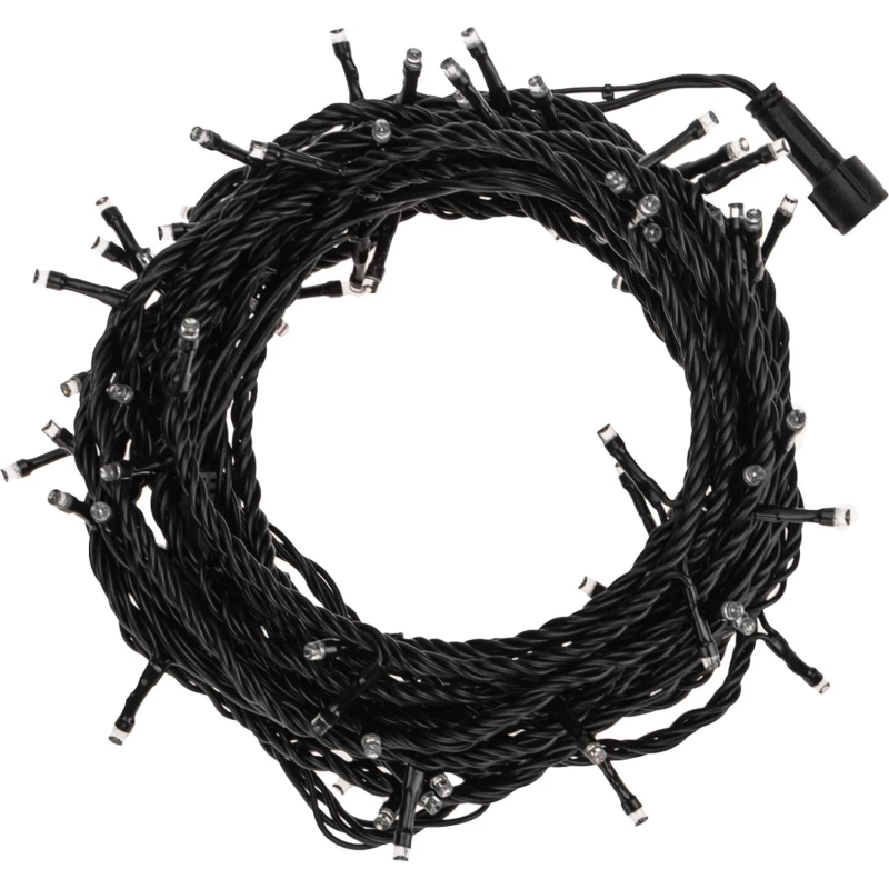 Гирлянда светодиодная Твинкл Лайт 10м, черный ПВХ, 100, мультиколор 303-139