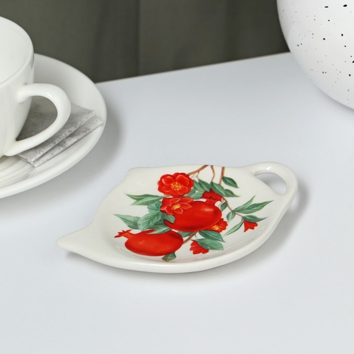 Подставка под чайный пакетик Доляна «Гранат», 12×8,4 см Подставка под чайный пакетик Доляна «Гранат», 12×8,4 см