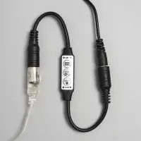 Гирлянда &laquo;Конский хвост&raquo; 10 нитей по 1 м, IP20, серебристая нить, 100 LED, свечение белое, 8 режимов, 12 В